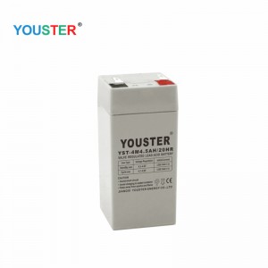 Batería AGM de baja tasa de autodescarga 4V4.0AH Sistema a escala de 20 horas baterías de cable de plomo ácido