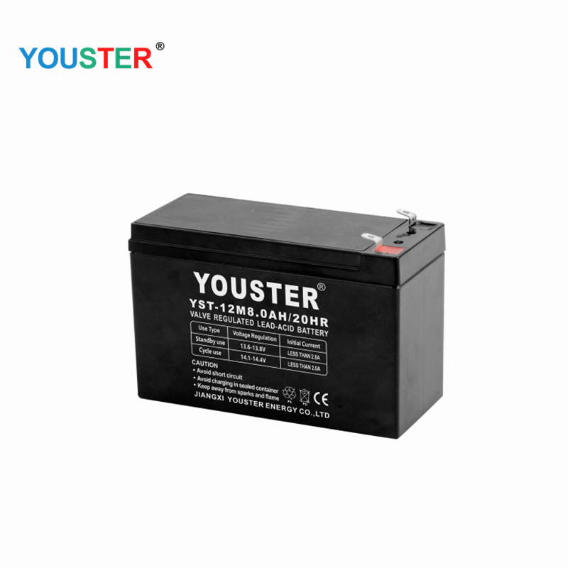 Mantenimiento de alta capacidad de Yoster Free12V8.0AH Batería solar sellada USP Batería ácida de plomo